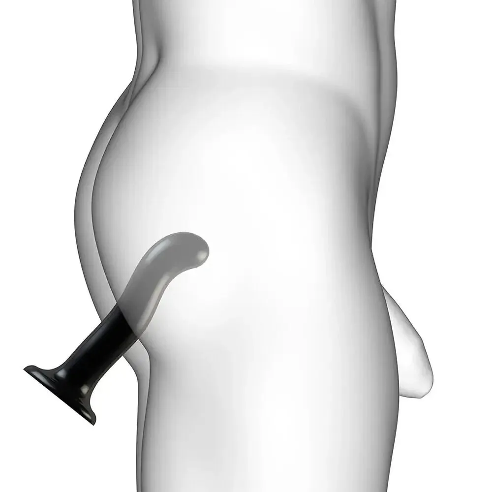 Strap on me Silicone Black Large Curved Strap-on Dildo