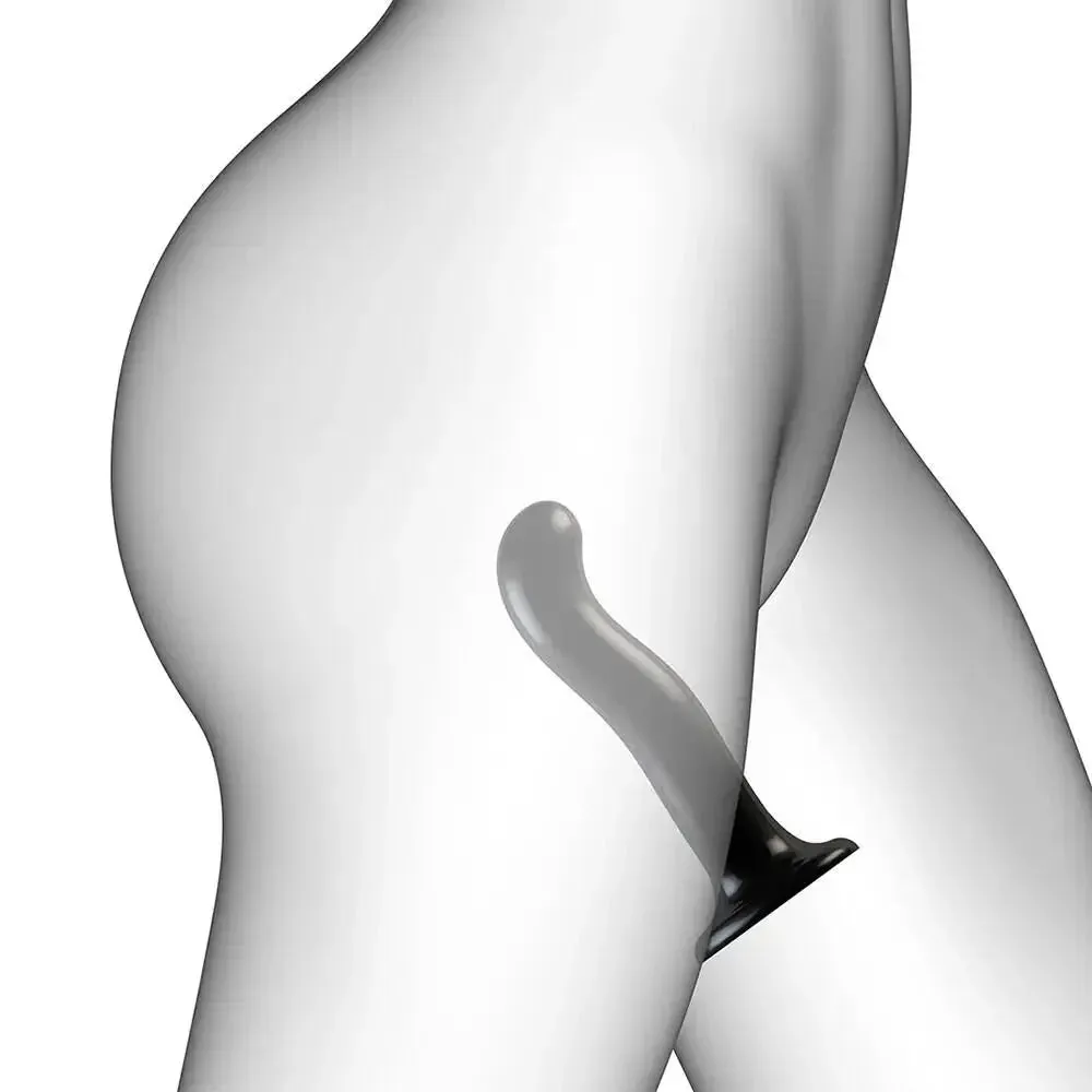 Strap on me Silicone Black Large Curved Strap-on Dildo
