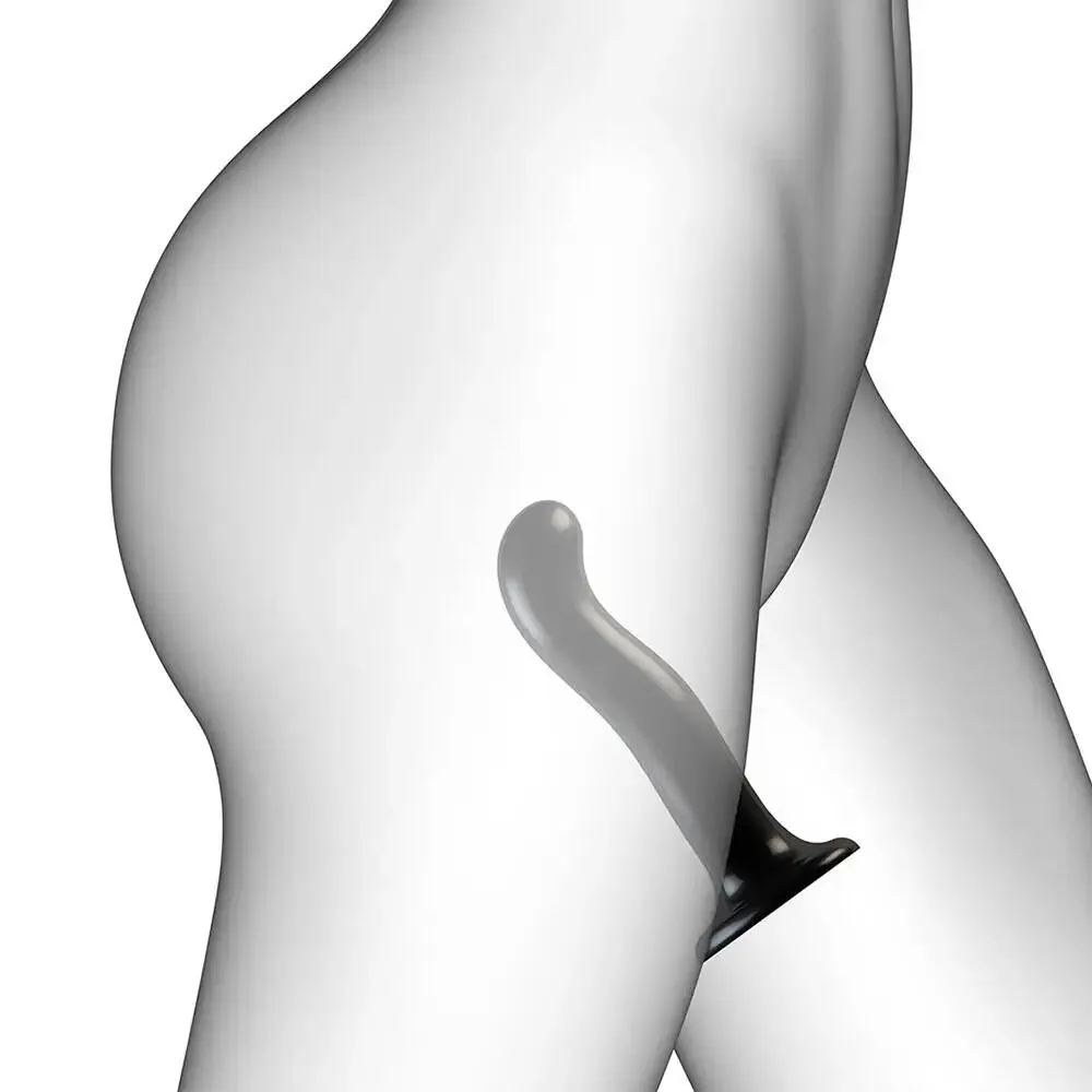 Strap on me Silicone Black Medium Curved Strap-on Dildo