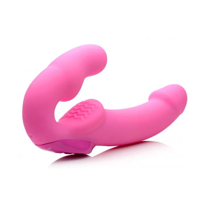 Strap U Urge Rechargeable Vibrating Strapless Strap On With Remo 9.5 Inch