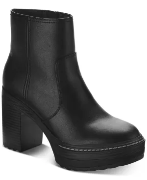 Sun   Stone Womens Kinsley Platform Booties 10014121100 Black 9.5M