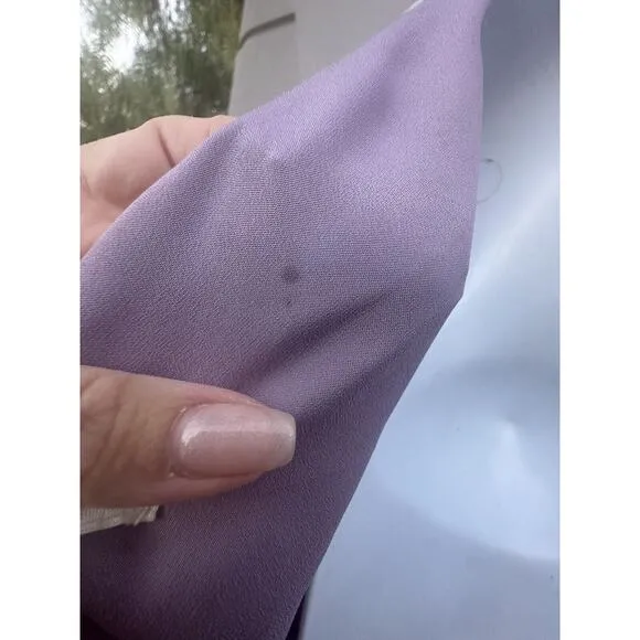 Sundance Purple Watercolor SILK Flight of Fancy Ruffles Short Sleeve Dress Sz 6