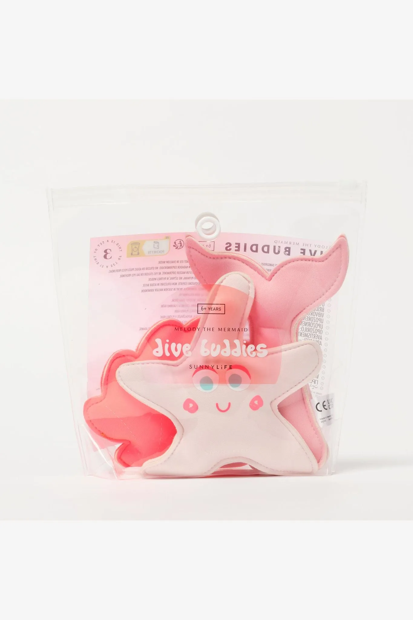 SUNNYLIFE MELODY THE MERMAID DIVE BUDDIES NEON STRAWBERRY SET OF 3