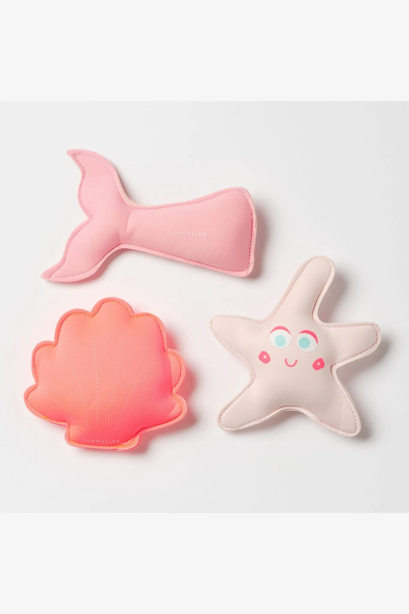 SUNNYLIFE MELODY THE MERMAID DIVE BUDDIES NEON STRAWBERRY SET OF 3