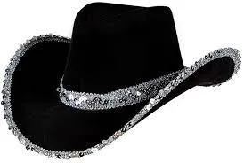 Texan Cowgirl Hat with Sequin Trim