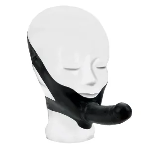 The Accommodator Face Strap On Dildo Black 5 Inch