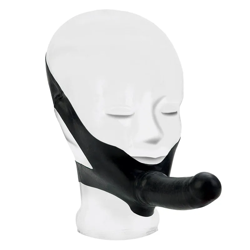 The Accommodator Face Strap On Dildo Black 5 Inch