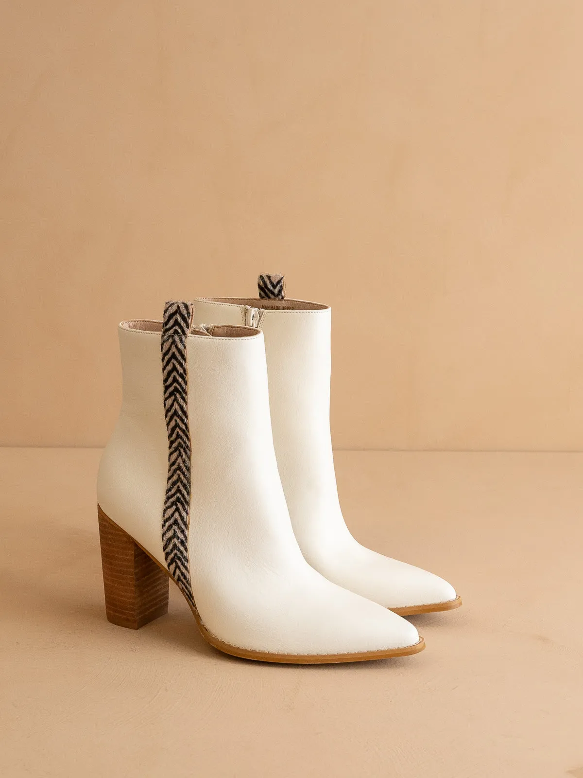 The Lana | Beige Animal Print Detailed Bootie