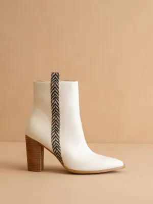 The Lana | Beige Animal Print Detailed Bootie