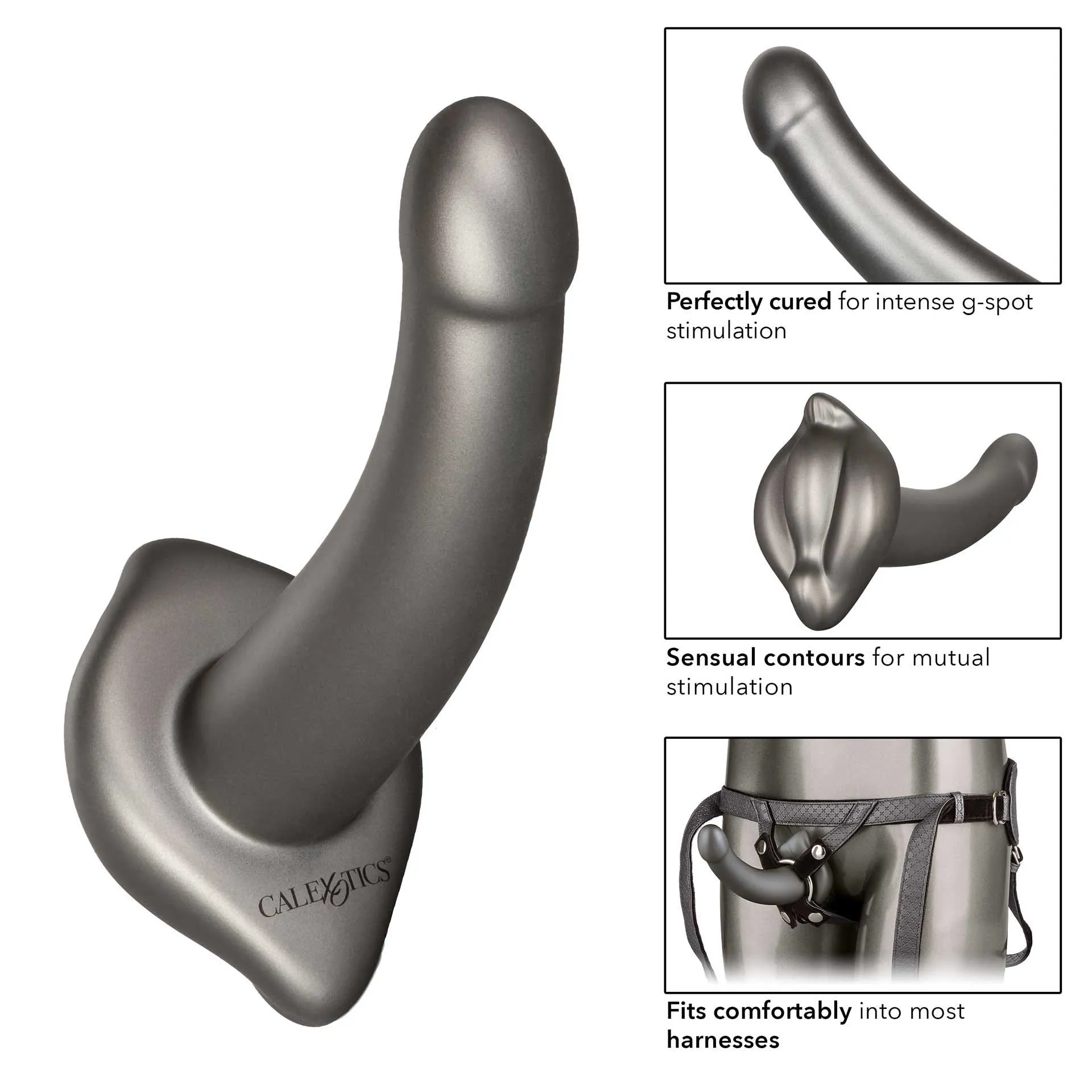 The Royal UltraSoft Set Crotchless Strap On With GProbe 7.5 Inch