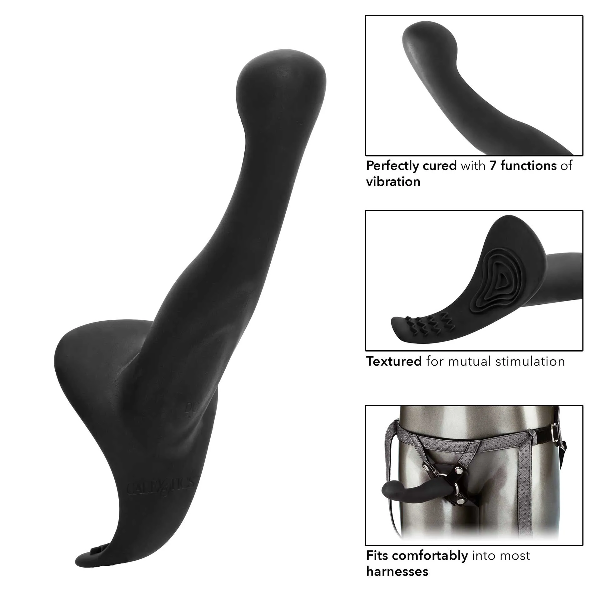 The Royal Vibrating Set Crotchless Strap On Plus 7 Inch Vibrating Probe