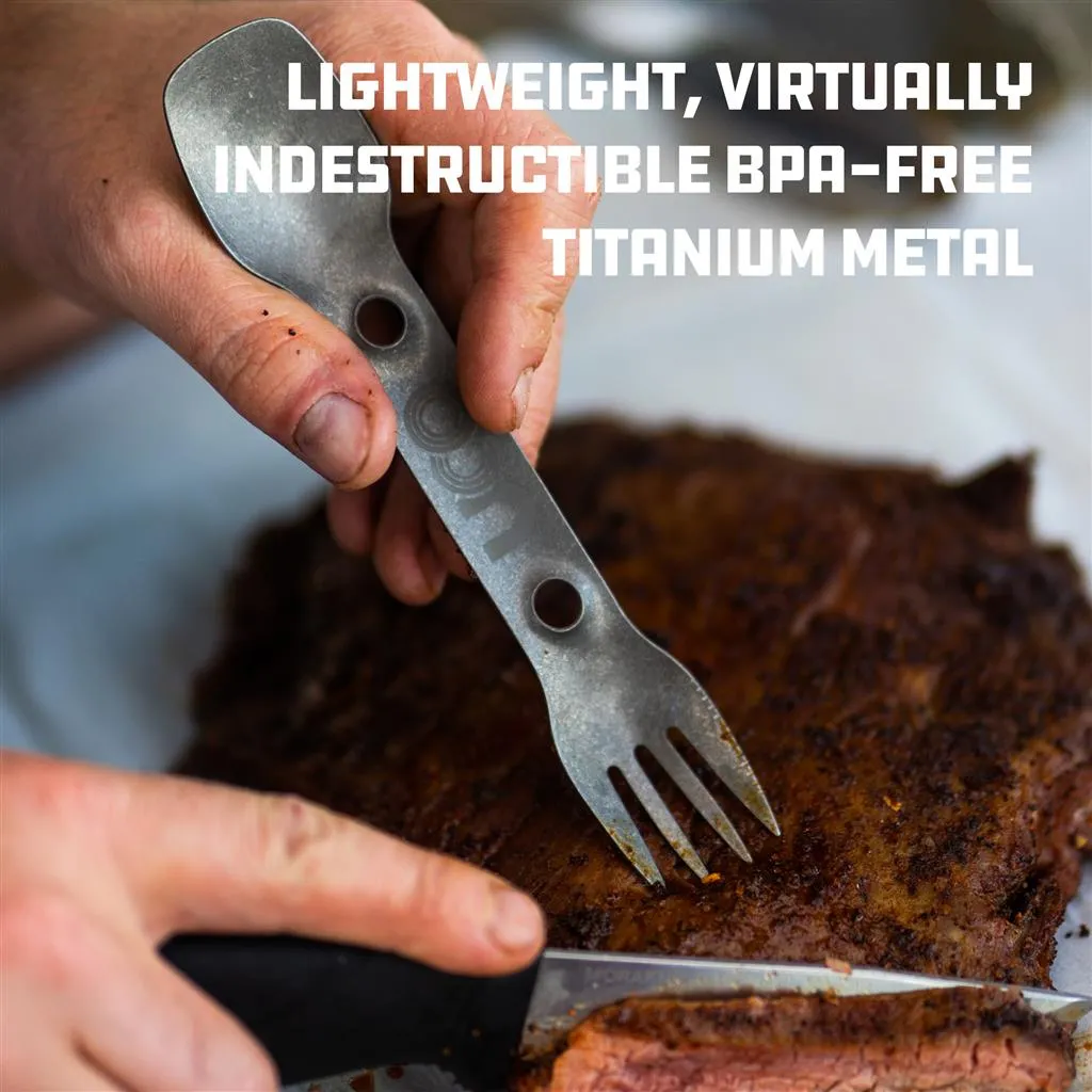 Titanium Utility Spork w/ Tether