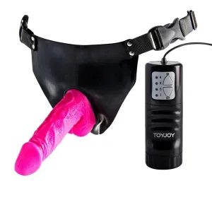 Toy Joy Duo Penetration Vibrating Strap-on Dildo with Adjustable Straps