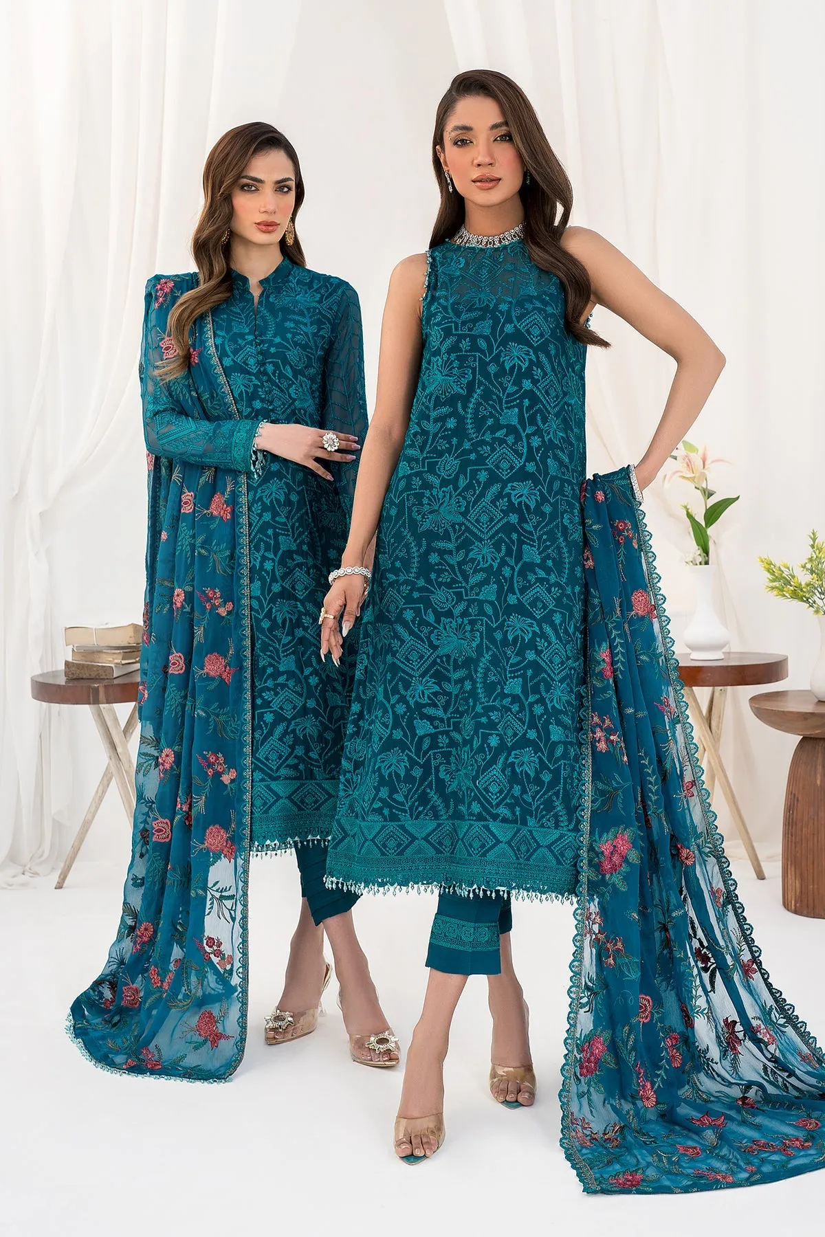 Traditional Pakistani Wedding Embroidered Kameez Trouser Dress