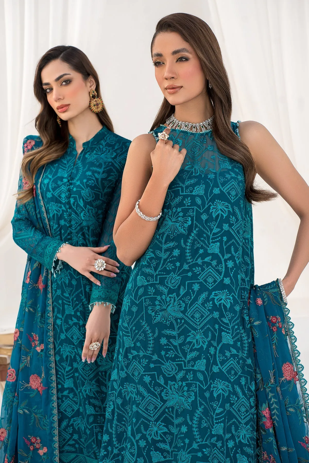 Traditional Pakistani Wedding Embroidered Kameez Trouser Dress