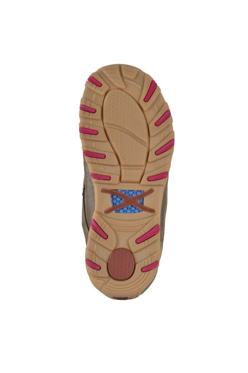Twisted X Mocs Womens Stitch Bomber/Rose