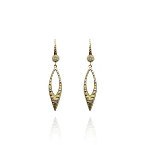 Two-Tone Moccasin Dangling Earrings (14K)