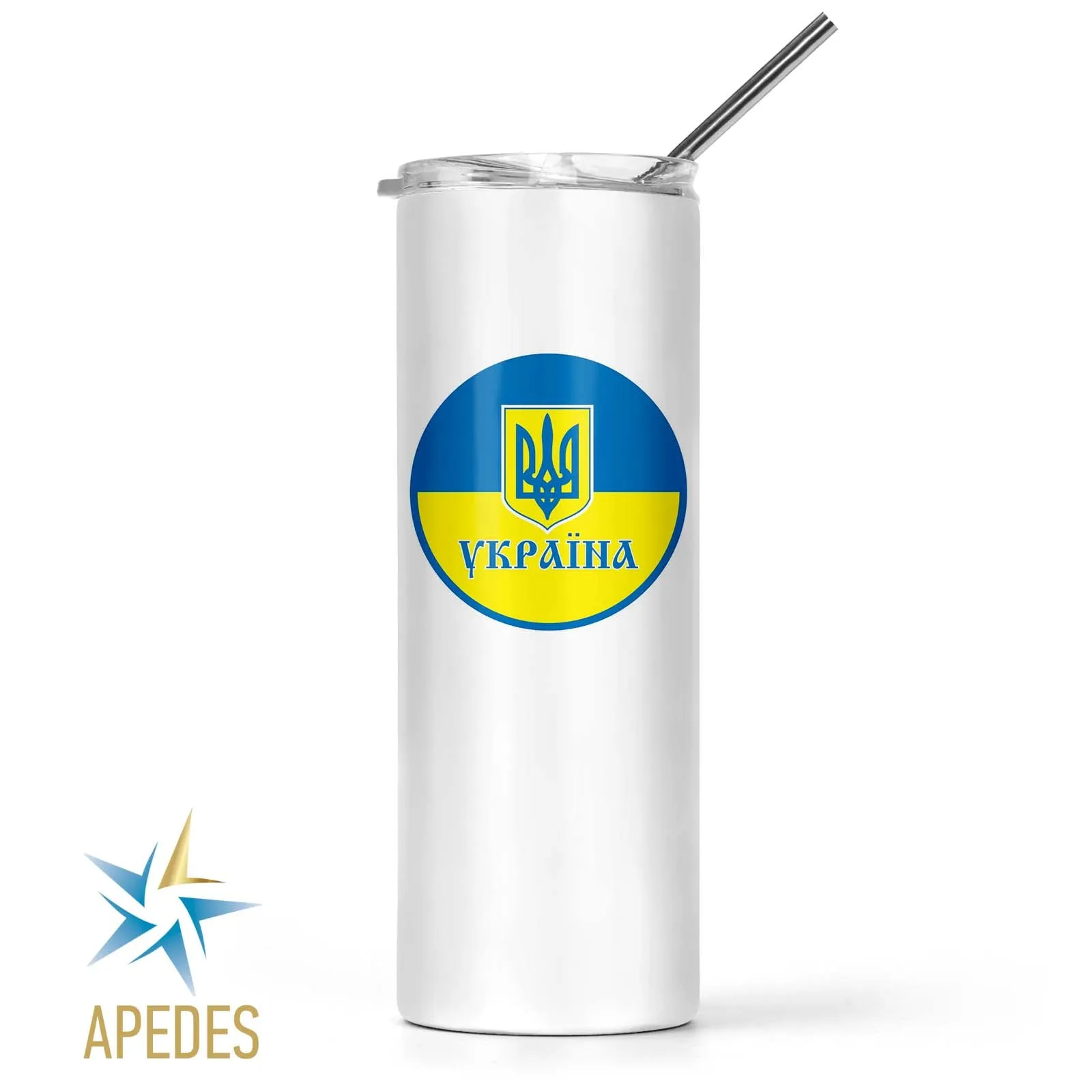 Ukraine Stainless Steel Skinny Tumbler 20 OZ