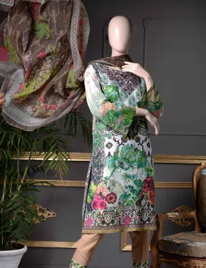 Un-stitched Embroidered Lawn (SE-2B) Dazzling Foliage