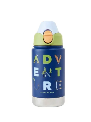 United by Blue 12oz Stainless Steel Bottle Kids Adventure Navy
