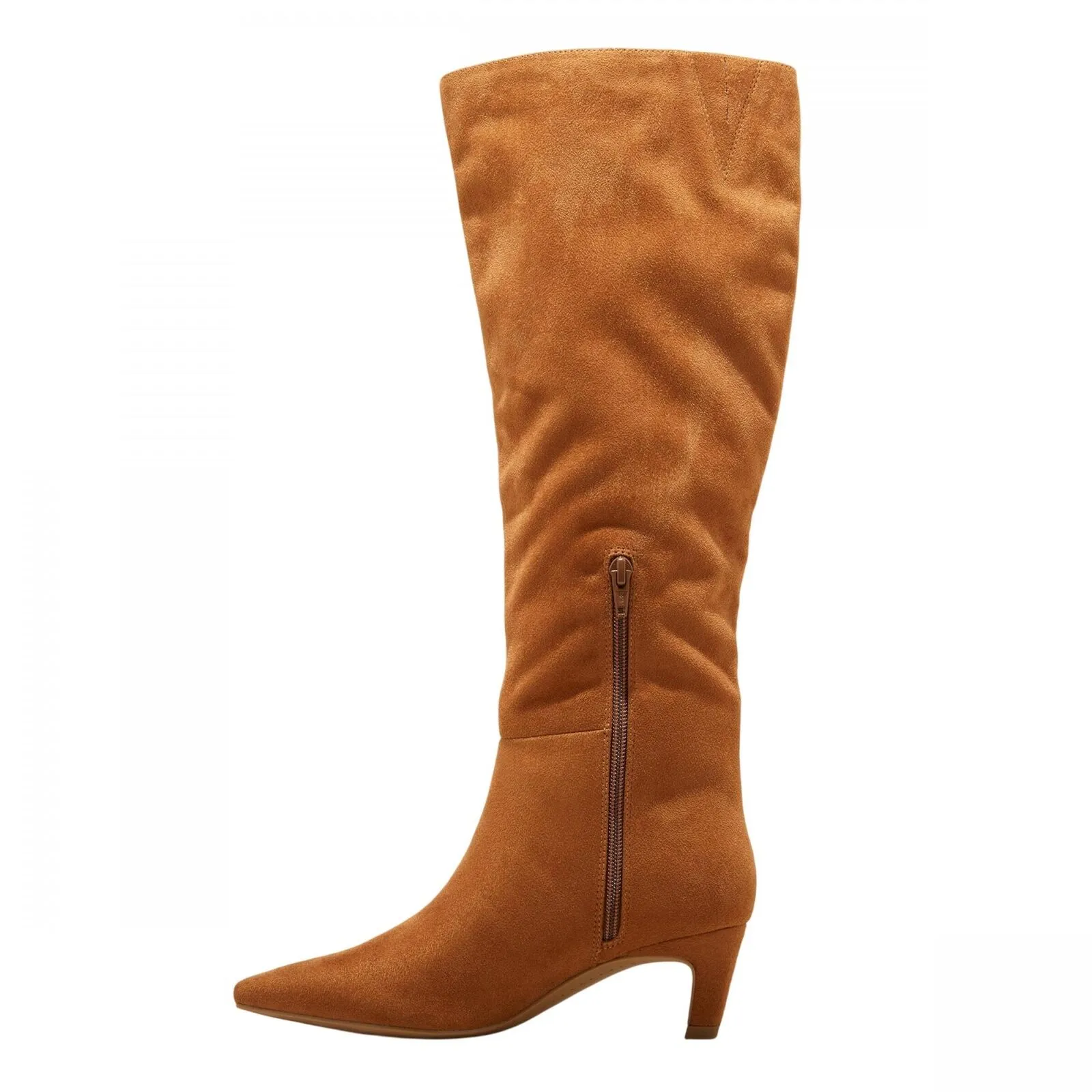 Universal Thread Kendra Kitten Heel Tall Dress Boots Chestnut Brown 9M
