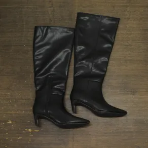 Universal Thread Kendra Kitten Heel Tall Dress Boots Memory Foam Insole Black 8M