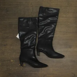 Universal Thread Kendra Kitten Heel Tall Dress Boots with Memory Foam Black 10M