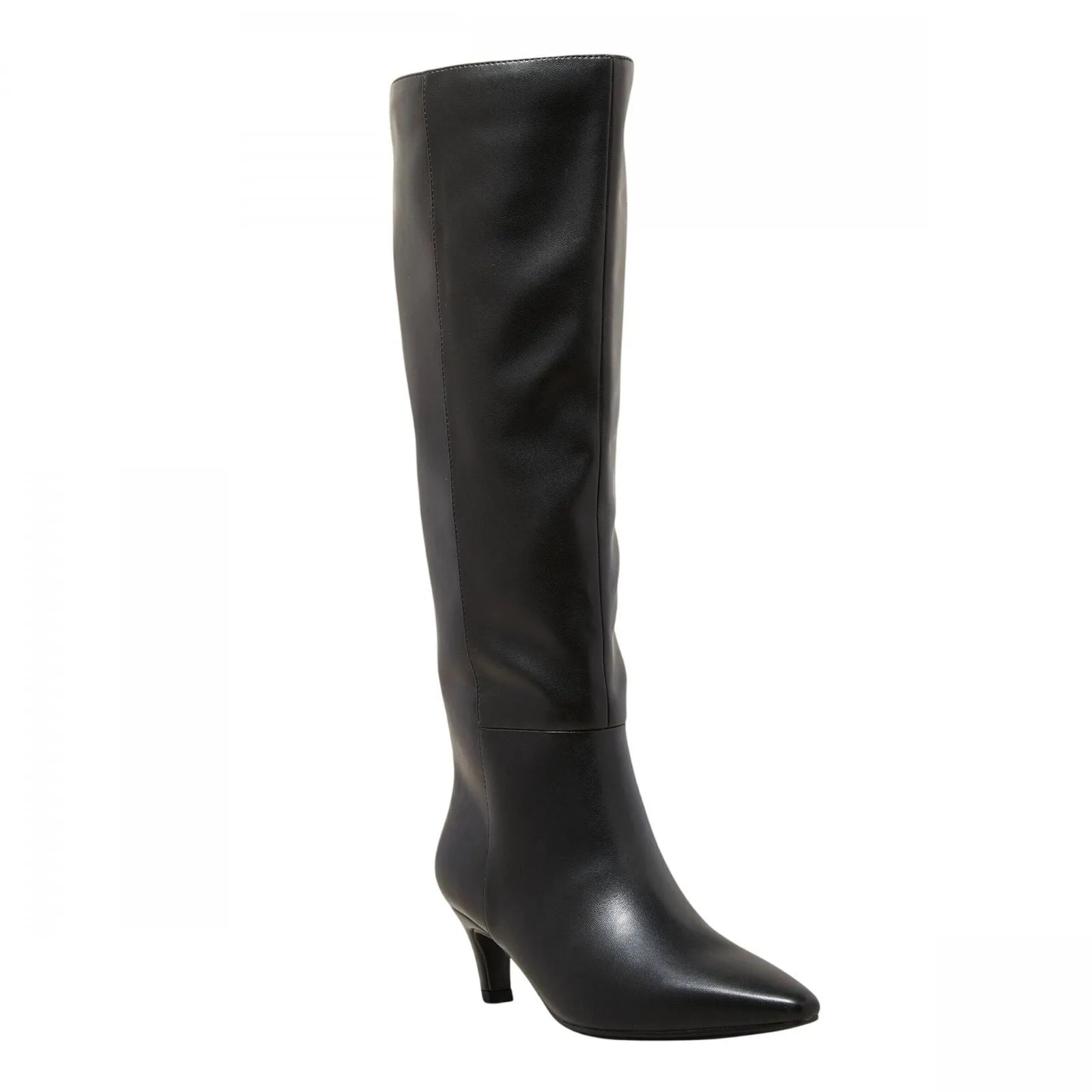 Universal Thread Kendra Kitten Heel Tall Dress Boots with Memory Foam Black 10M