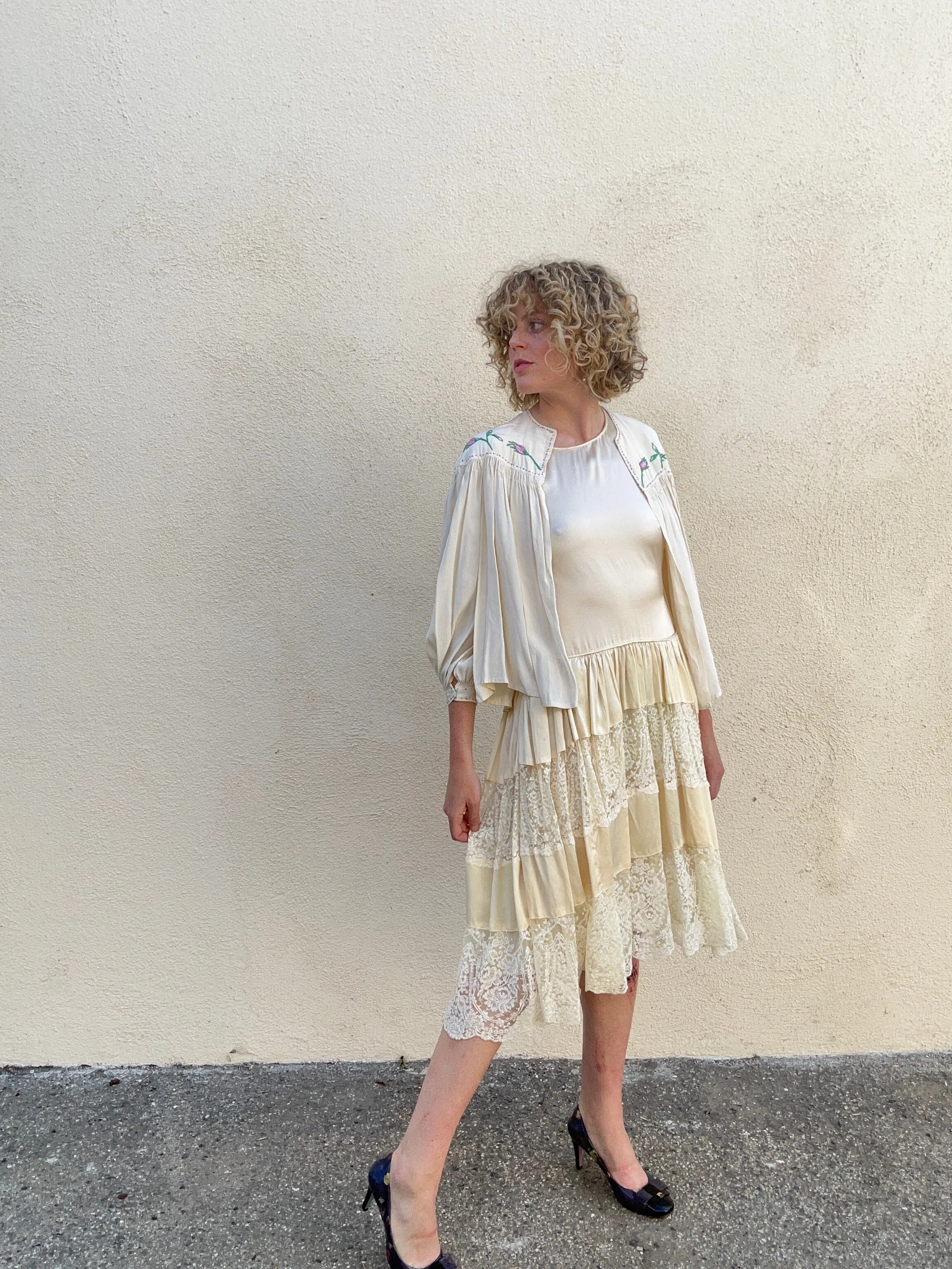 Victorian Cream Lace Dress