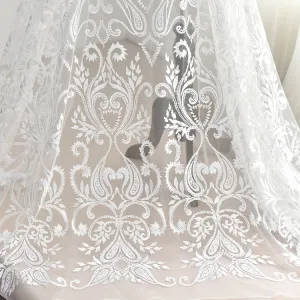 Vintage Style Ivory Embroidered Lace LC1003