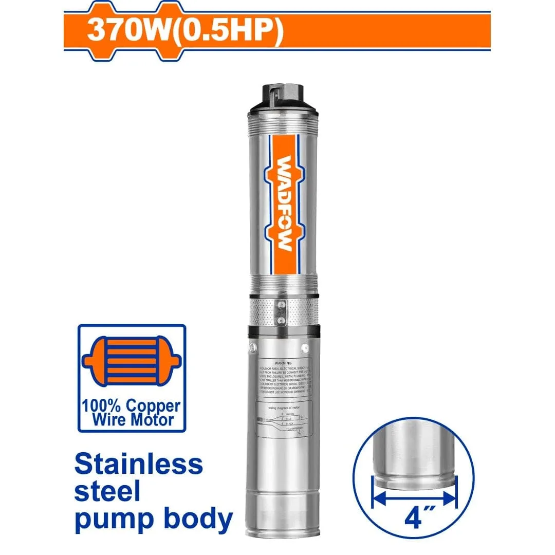 Wadfow 4" Stainless Steel Deep Well Pump 0.5HP - WWPDA01