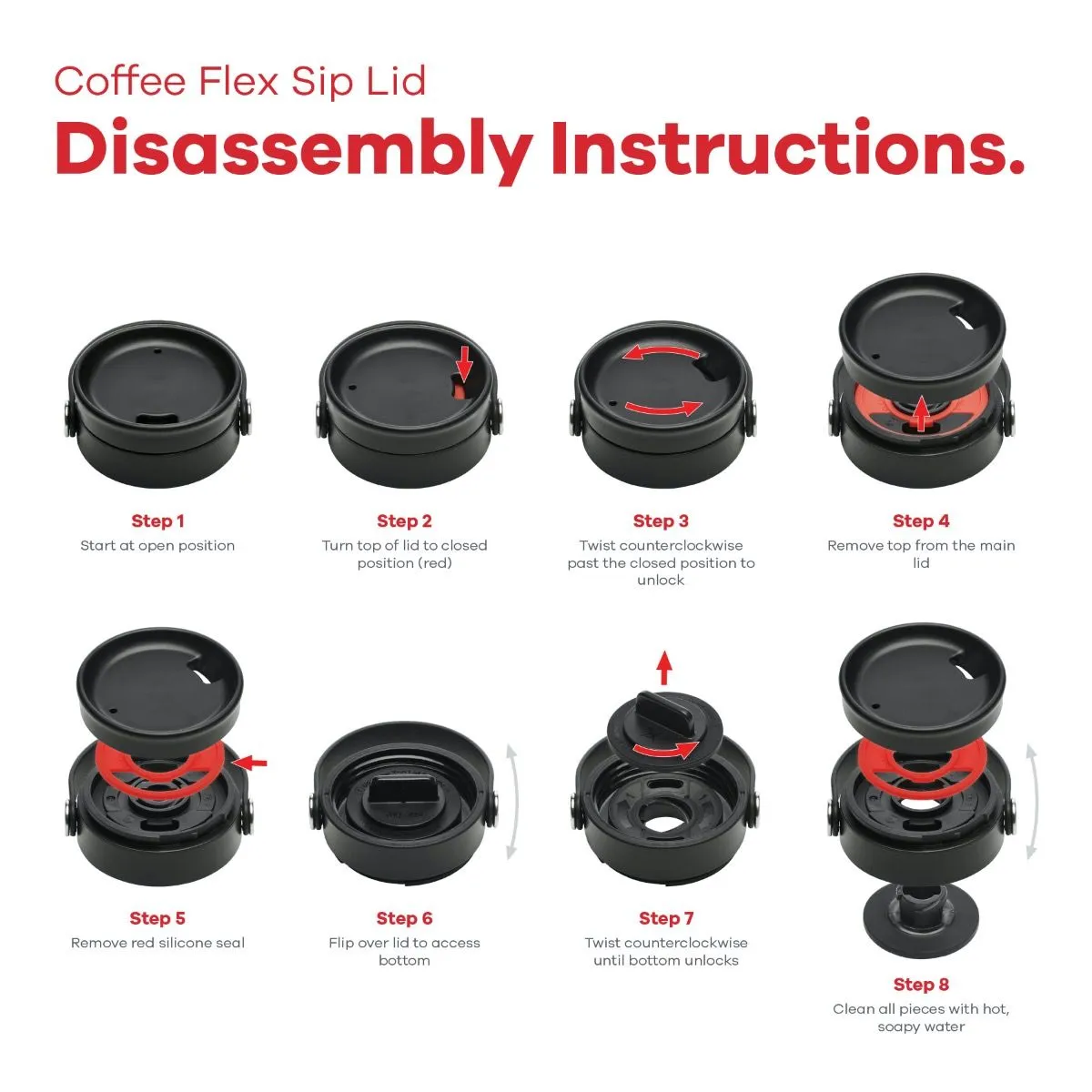 Wide Mouth Flex Sip™ Lid