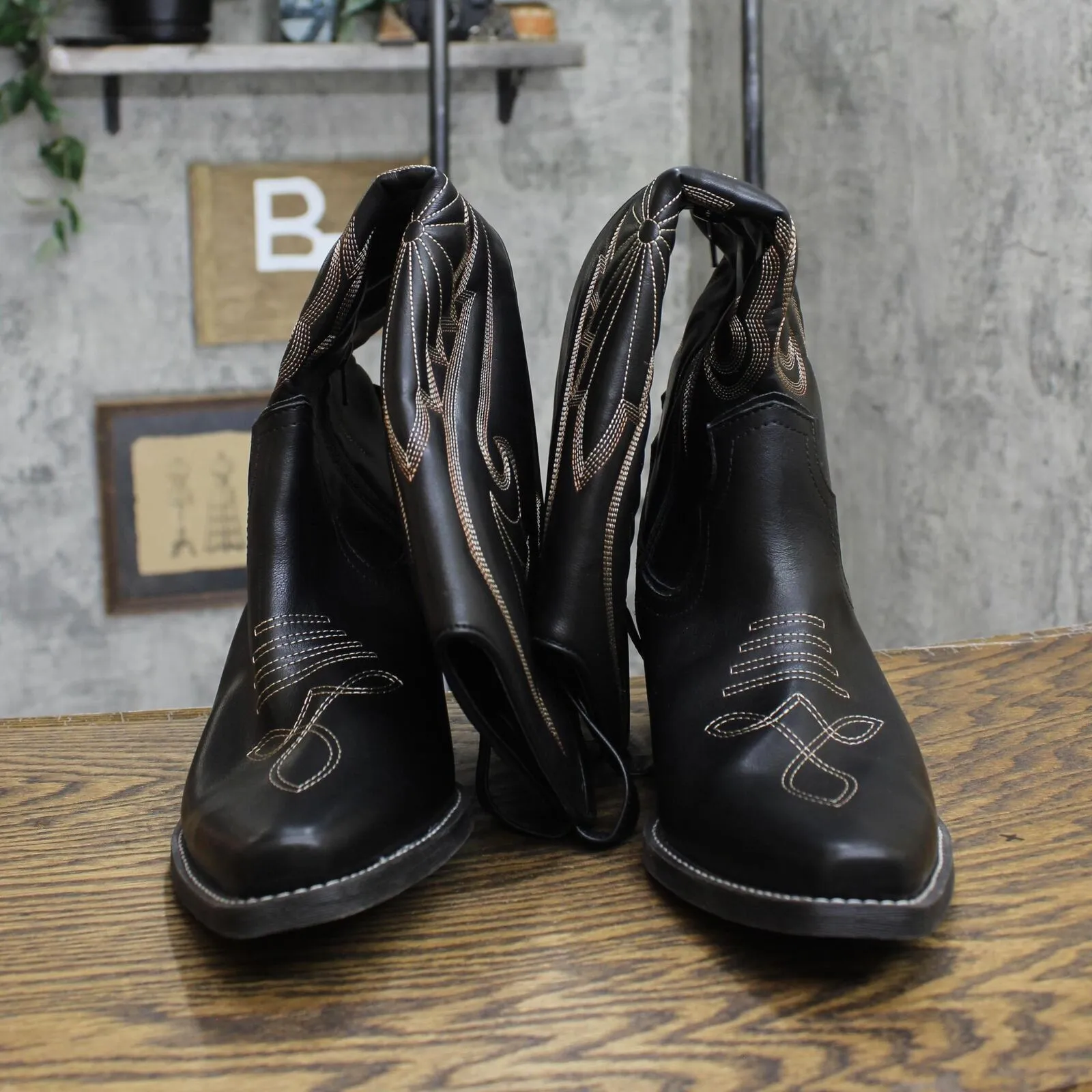 Wild Fable Kenzi Tall Western Dress Boots with Memory Foam Insole Black 12