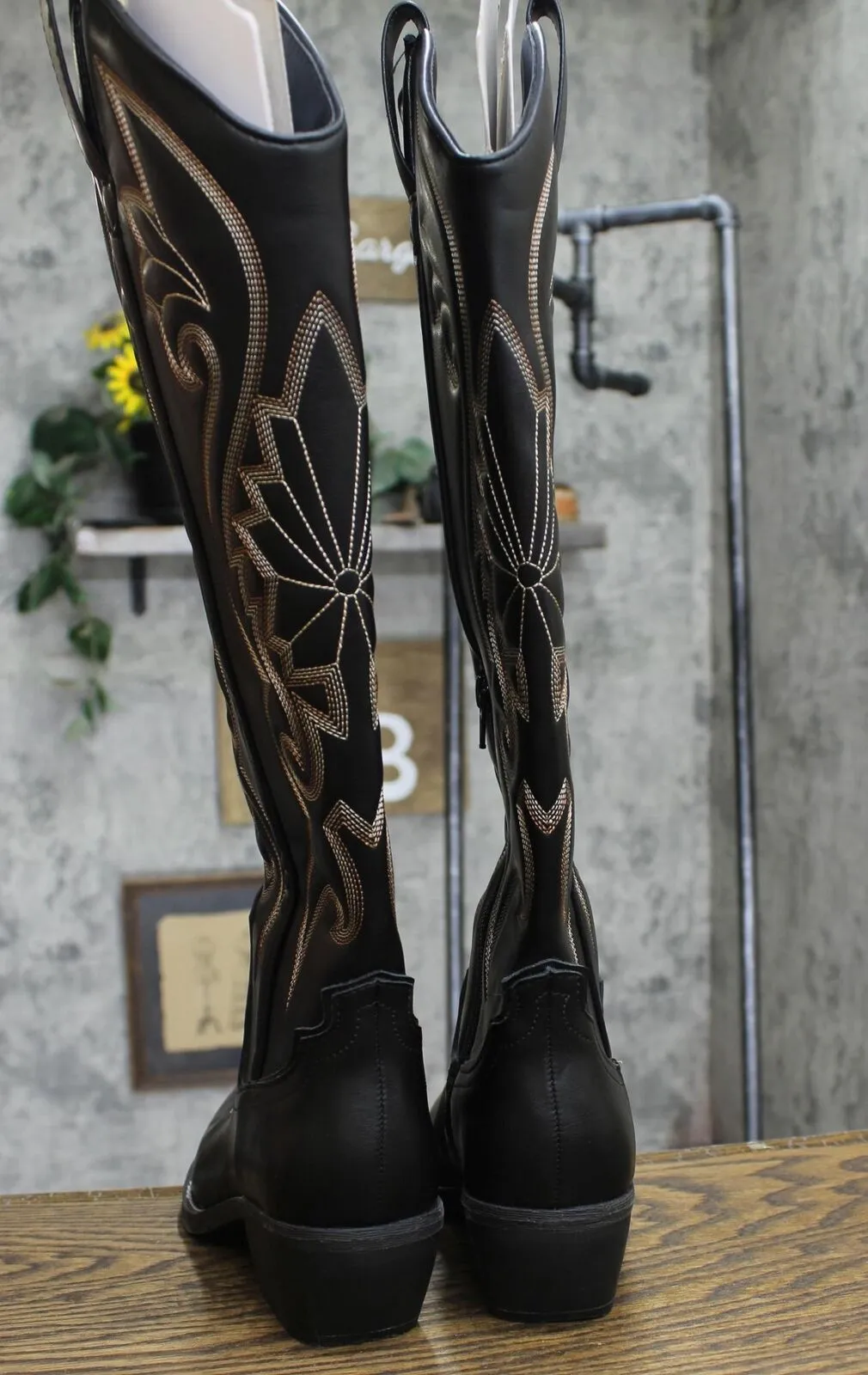 Wild Fable Kenzi Tall Western Dress Boots with Memory Foam Insole Black 7.5M