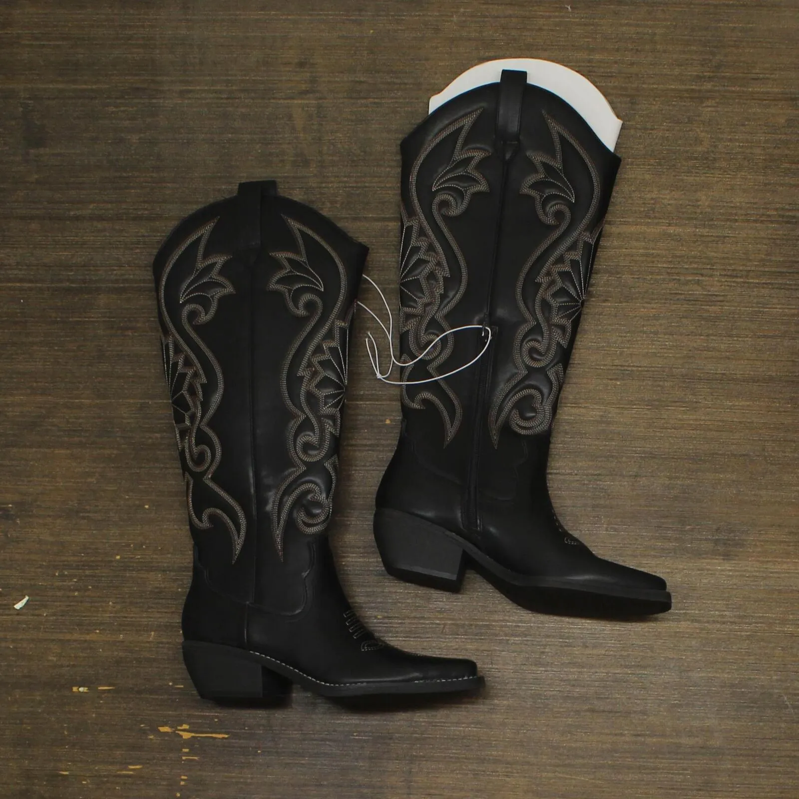 Wild Fable Kenzi Tall Western Dress Boots with Memory Foam Insole Black 7.5M