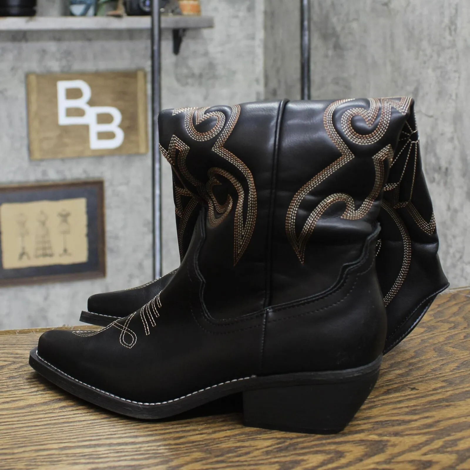 Wild Fable Kenzi Tall Western Dress Boots with Memory Foam Insole Black 9M