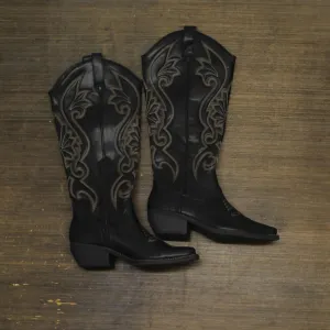 Wild Fable Kenzi Tall Western Dress Boots with Memory Foam Insole Black 9M