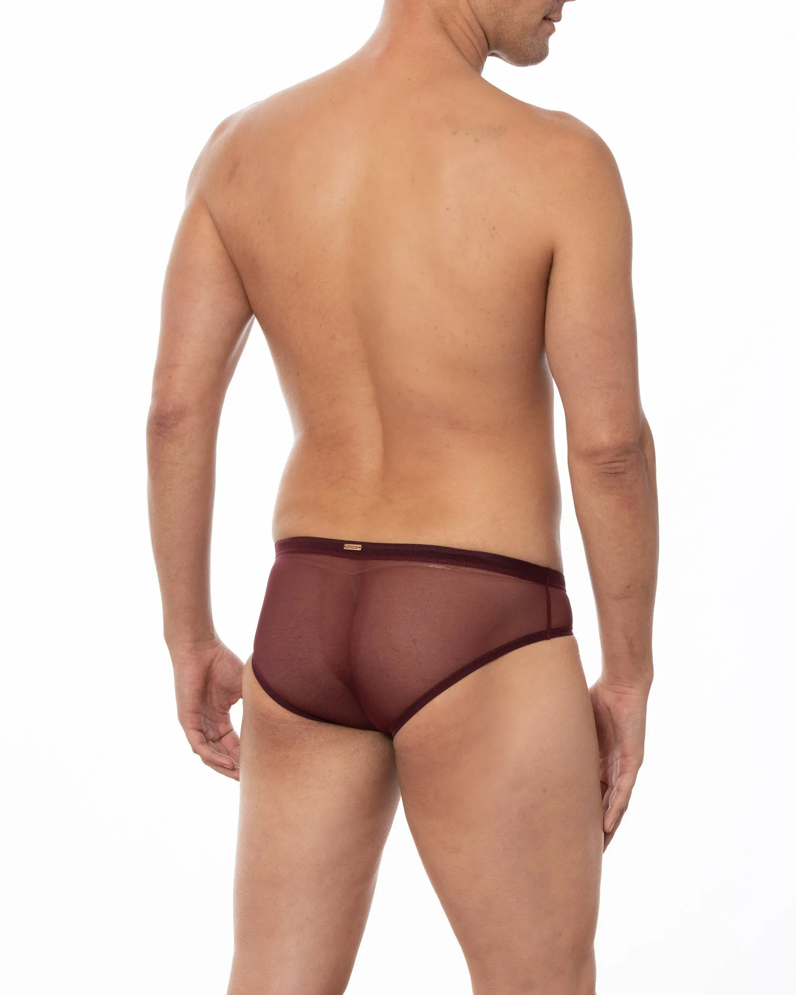 Wine JASPER -  Sheer Mesh Bikini Brief