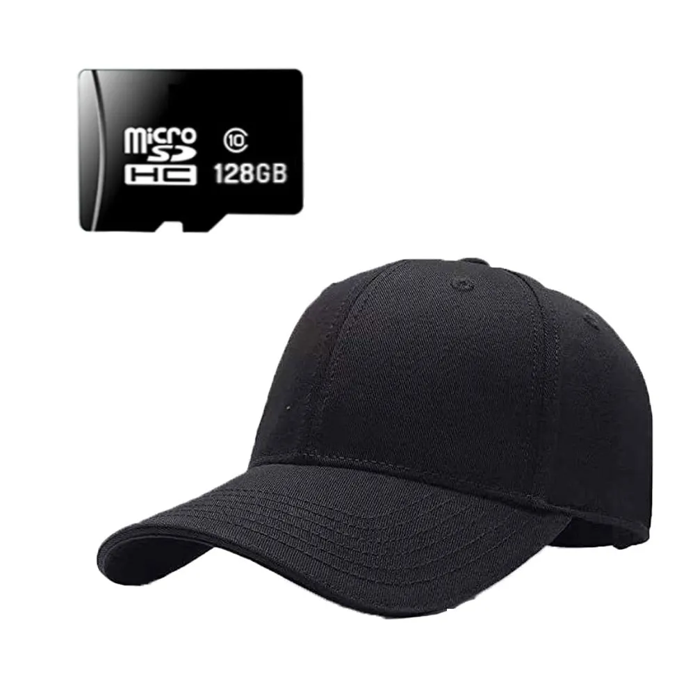 Wireless Wi-Fi Baseball Cap Camera Motion Detection & Scheduled Recording Live Stream App