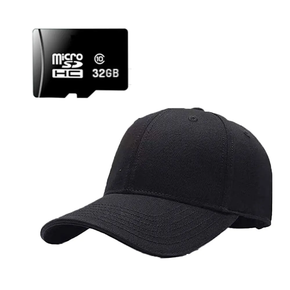 Wireless Wi-Fi Baseball Cap Camera Motion Detection & Scheduled Recording Live Stream App