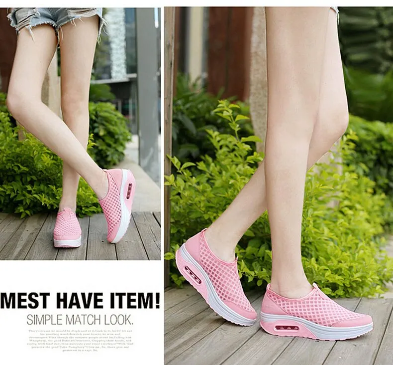 Women Casual Shoes Soft Bottom Walking Shoes Woman Air Mesh Shoes