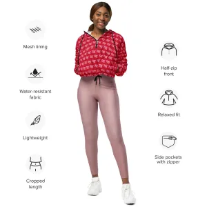 Women’s FLO Cropped Windbreaker (Red & Pink Edition)