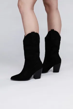 Women's Mid-Calf Point Toe Western Boots