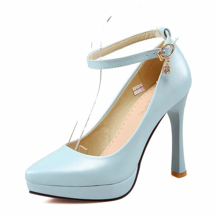Women's Pointed Toe High Heel Platform Pumps