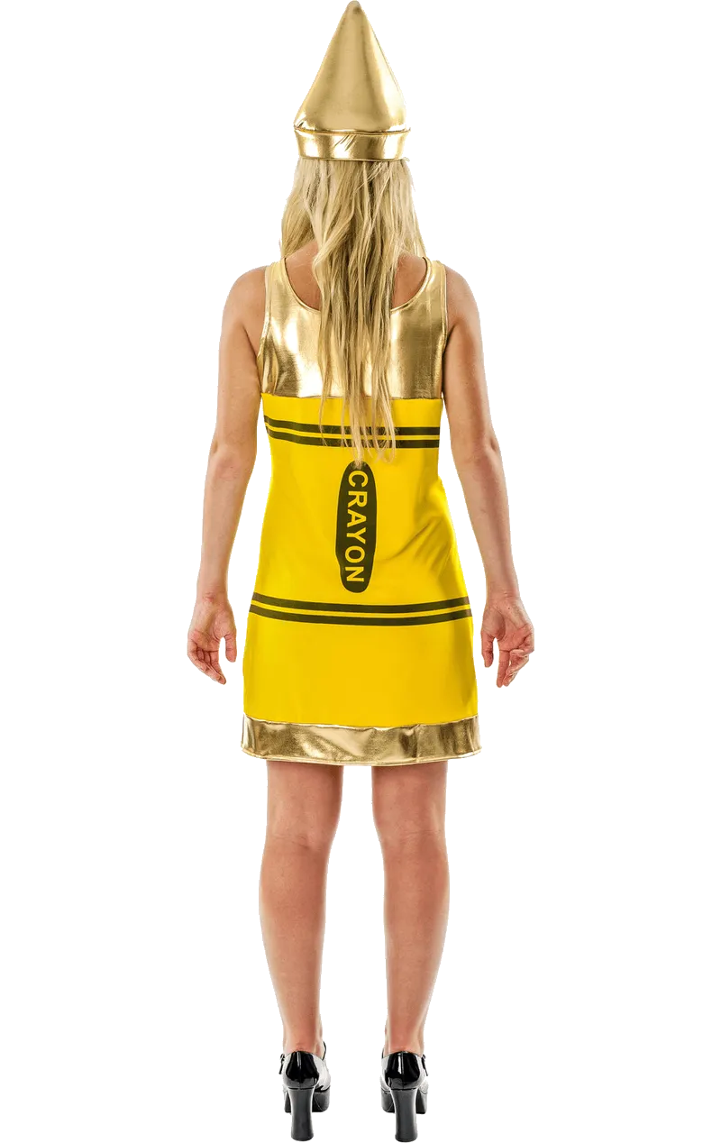 Womens Yellow Crayon Costume