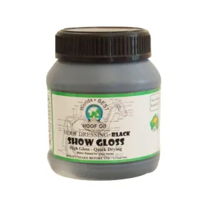 Worlds Best Hoof Oil Show Gloss 125ml Black