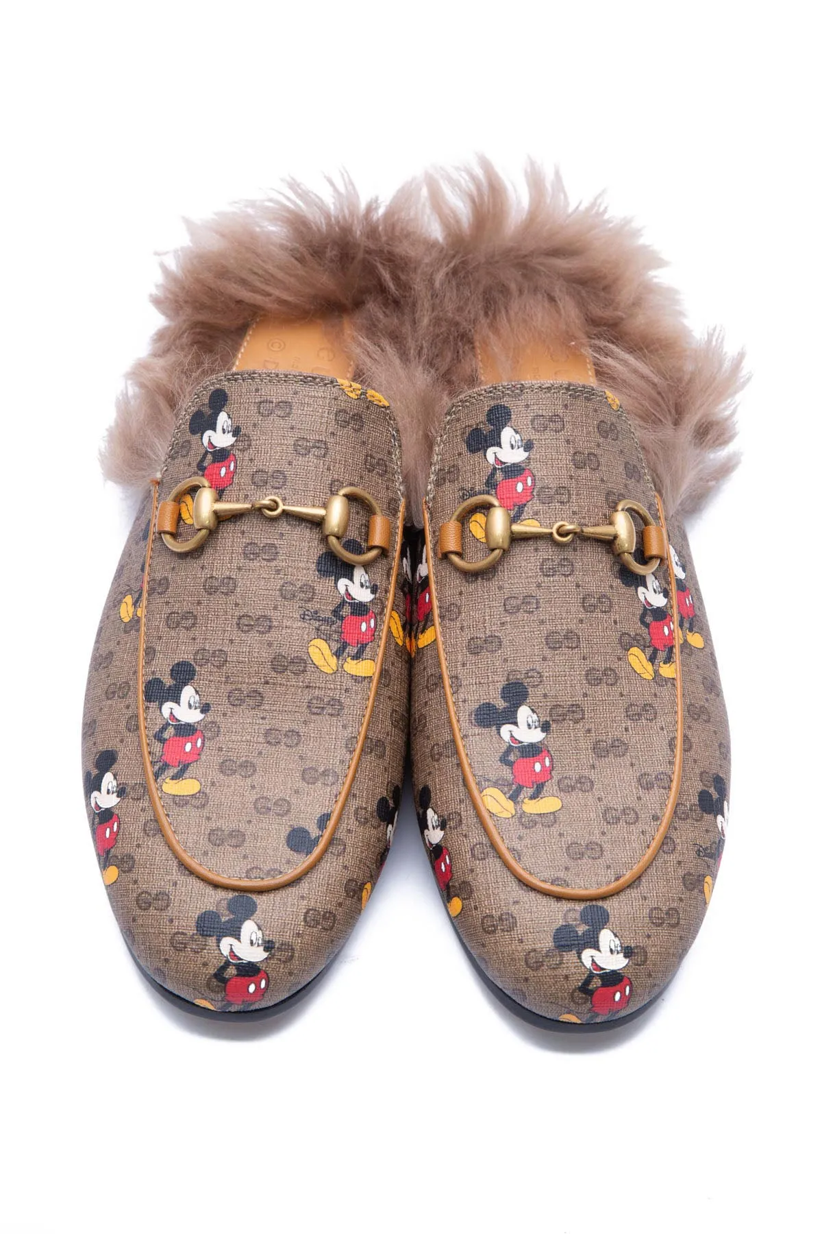 x Disney Fur Princetown Mules - Size 35.5