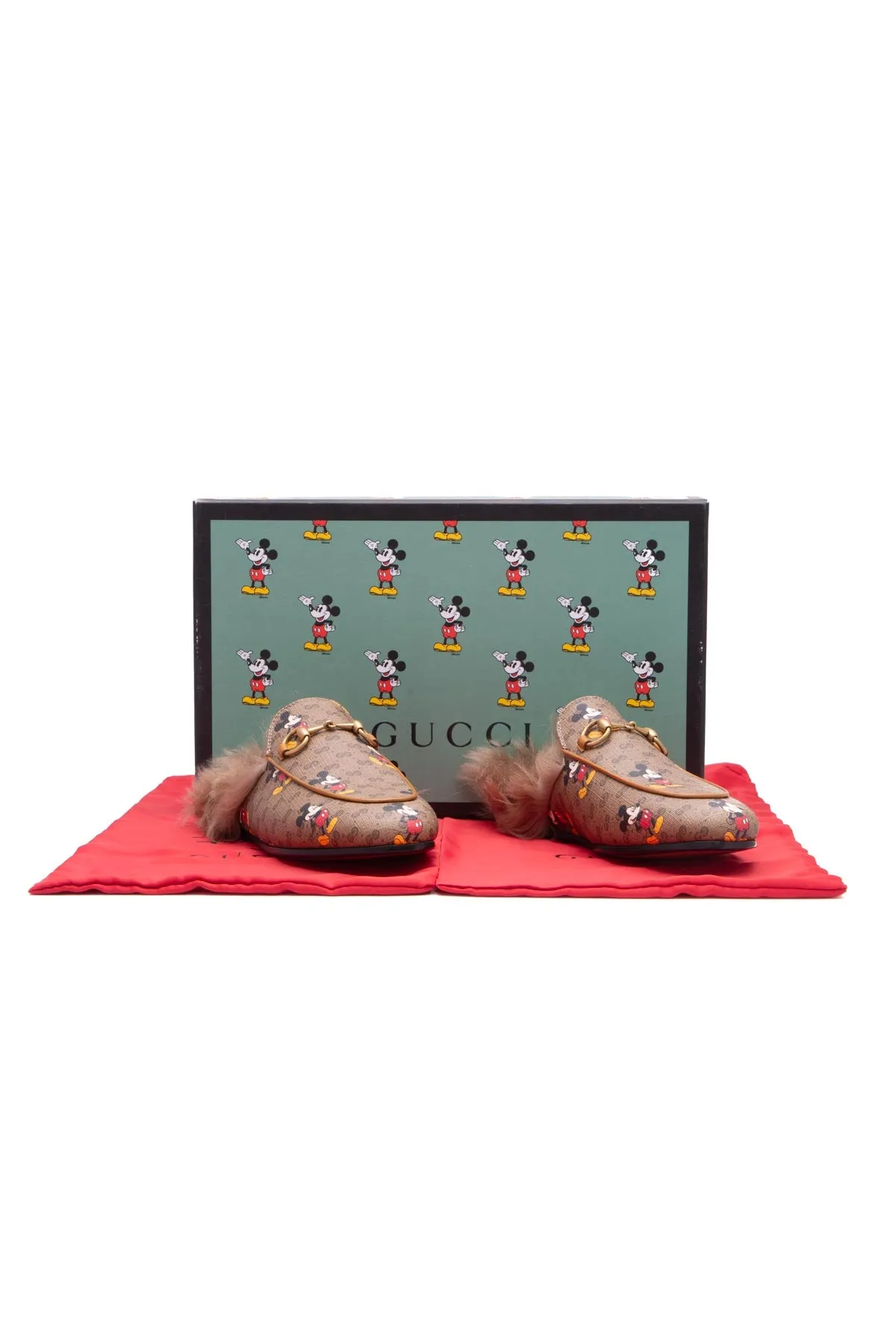 x Disney Fur Princetown Mules - Size 35.5
