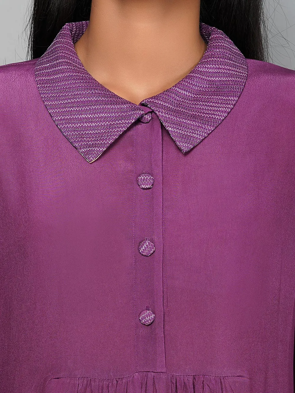 Yavi   I   Soild Embroidered Dress